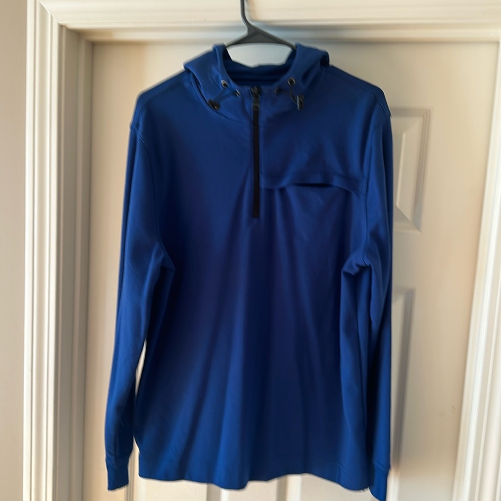NWOT Banana Republic Moisure Wicking Men’s Long Sleeve Hoodie 1/4 Zip Size LARGE